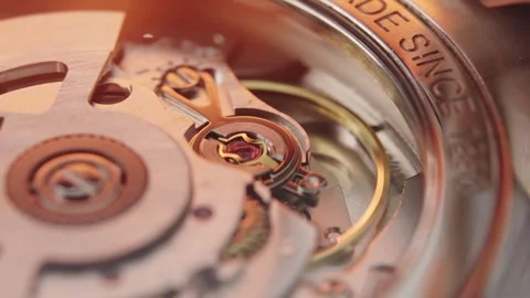 An Automatic Clock Mechanism Internal 스톡 동영상 295369760