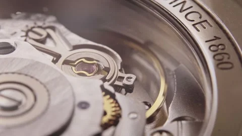 An Automatic Clock Mechanism Internal 스톡 동영상 296326356