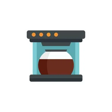 Automatic coffee machine icon flat isolated vector Illustrazione stock