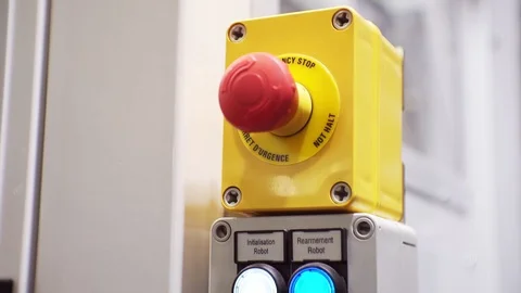 Automatic control panel with different buttons Stock Footage 124263651