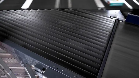 Automatic conveyor belt on warehouse Stock Footage 122122574