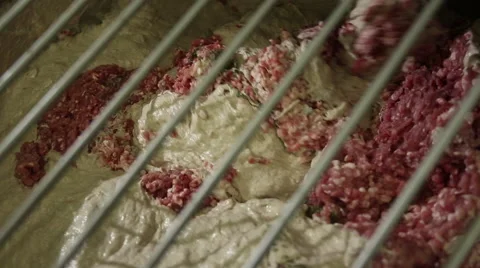 Automatic cooking minced sausage Stock Footage 59869612