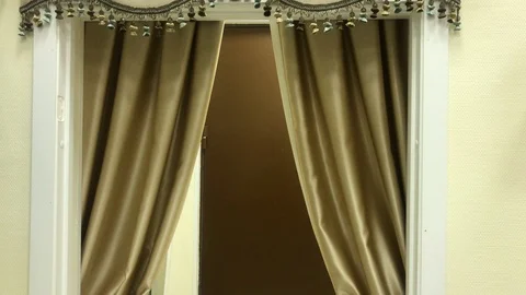 Automatic curtains Video stock 105567018