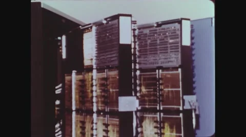 Automatic Data Processing Machine Stock Footage