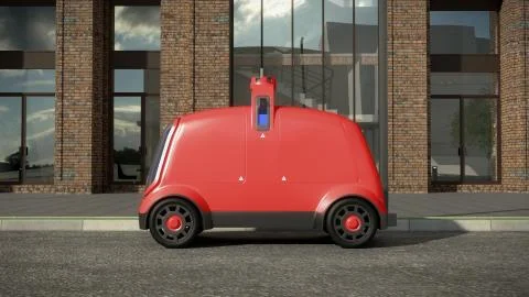 Automatic delivery system concept. 3D renderin Stock Illustration