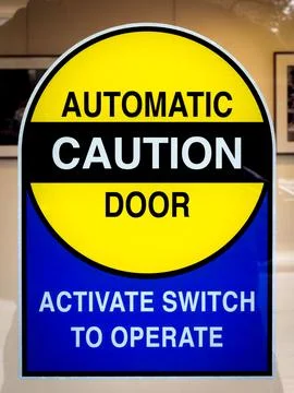 Automatic door caution activate switch to operate 스톡 사진