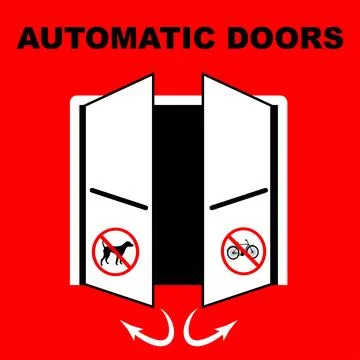 Automatic door Stock Illustration