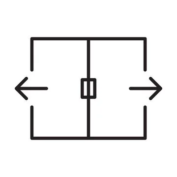 Automatic door outline icon vector for graphic design, logo, web site, social Stock Illustration