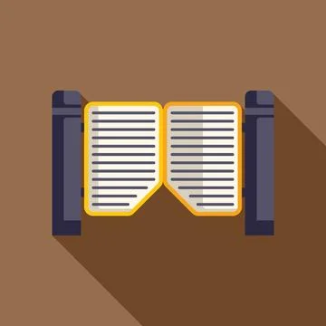 Automatic double gate closing with blank space for your design Illustrazione stock