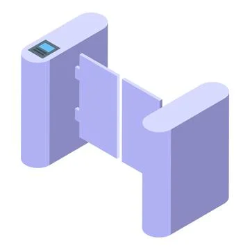 Automatic double security turnstile gate allowing access to paid event Stock Illustration