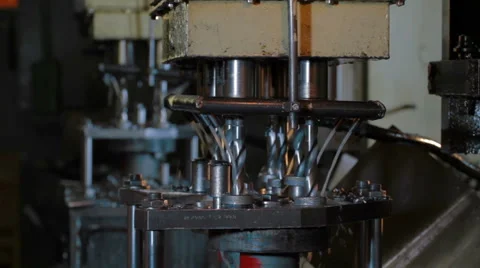 Automatic drilling machine in action Stock Footage 58066228