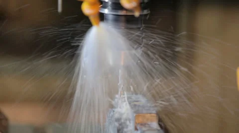 Automatic drilling machine in Factory 스톡 동영상 59723359