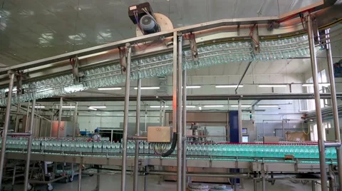 Automatic Drinking Water Bottling Line Stock Footage 42458670