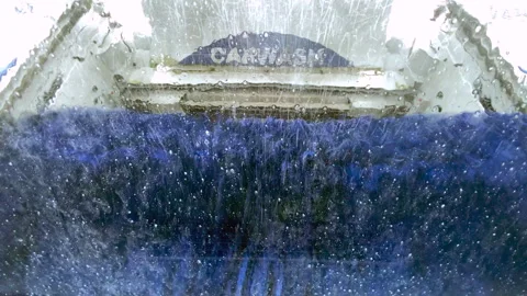 Automatic drive through car wash Stock Footage 247773449