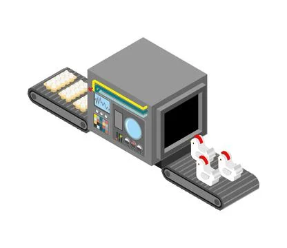 Automatic egg production. Chicken and eggs Production complex of technologi.. 스톡 일러스트