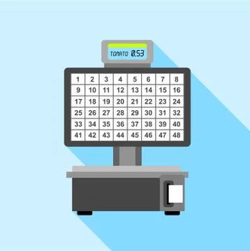 Automatic electronic check printing scales icon Stockillustratie