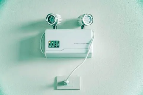 Automatic emergency light for office and home Foto stock