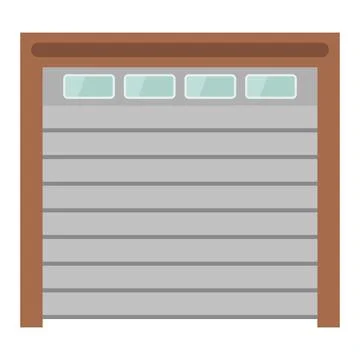 Automatic entry door flat clipart vector illustration Illustrazione stock