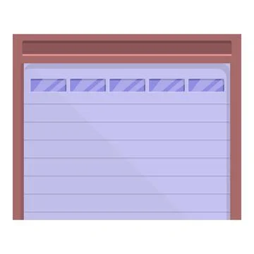 Automatic entry door icon, cartoon and flat style Illustrazione stock