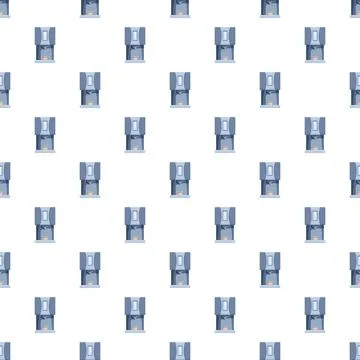 Automatic espresso maker machines repeating pattern background Stock Illustration