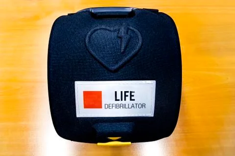 Automatic External hart defibrillator Stock-Fotos