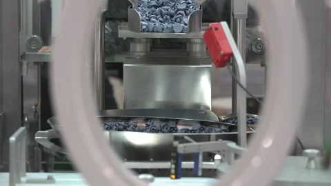 Automatic filling and sealing machine for glass ampoules 库存影片 99084042