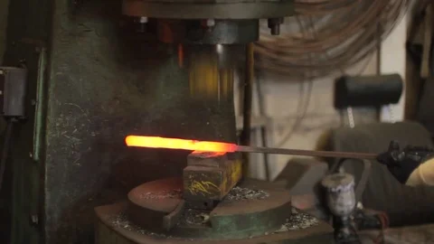 Automatic forging hammer Video stock 74997848