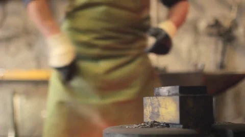 Automatic forging hammer Stock Footage 75070292