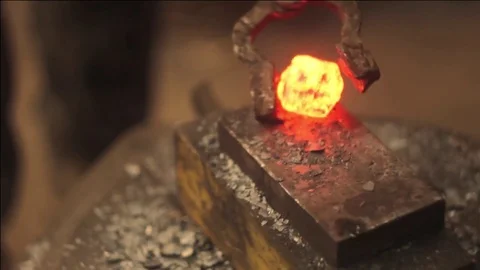 Automatic forging hammer Stock Footage 75514983