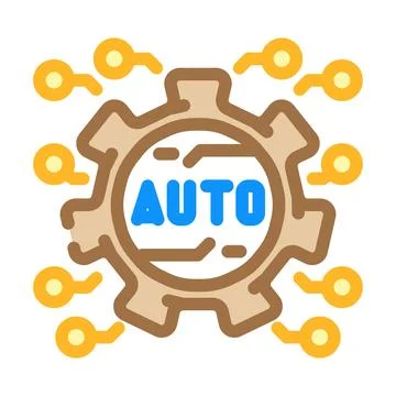 Automatic function color icon vector illustration Illustrazione stock