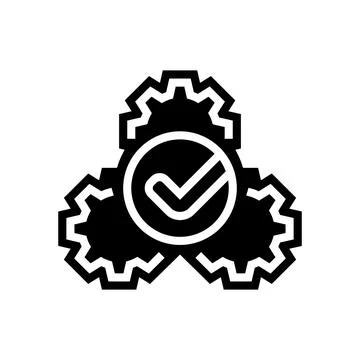 Automatic function glyph icon vector illustration Stock Illustration