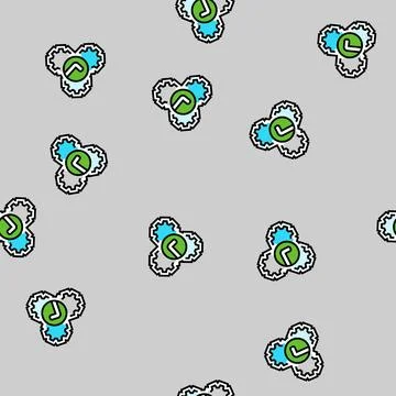 Automatic function vector seamless pattern Illustrazione stock