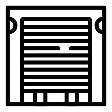 Automatic garage door closing, protecting vehicle in modern home Ilustración de archivo