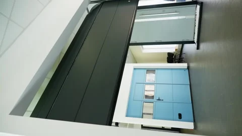 Automatic garage door closing system operating Stock-Footage 343543510