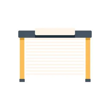 Automatic garage door closing from top in flat style Illustrazione stock