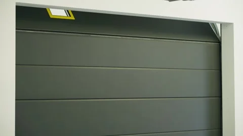 Automatic garage door opens. Smart home and technology. Video stock 319013124