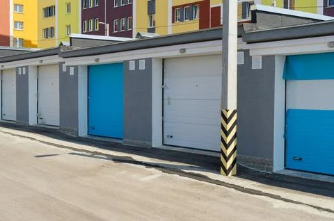 Automatic garage door Stock Photos