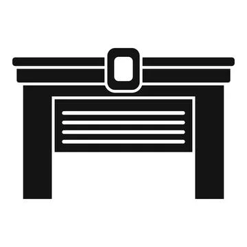 Automatic garage door with remote control icon simple style Illustrazione stock