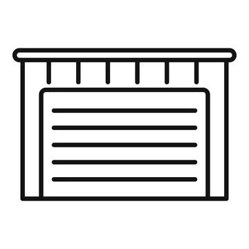 Automatic garage door securing modern building entrance Illustrazione stock