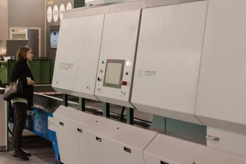 Automatic garbage sorting machine Stock Photos