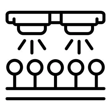 Automatic garden icon outline vector. Water drip Illustrazione stock