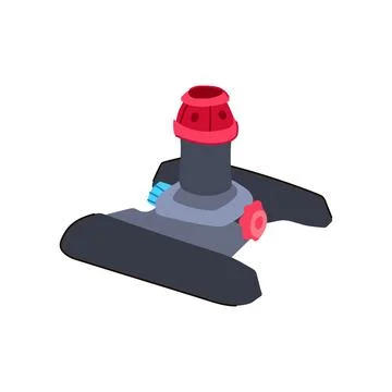 Automatic garden sprinkler cartoon vector illustration Stock Illustration