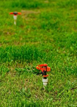Automatic garden sprinkler system dont working Automatic garden sprinkler ... 스톡 사진