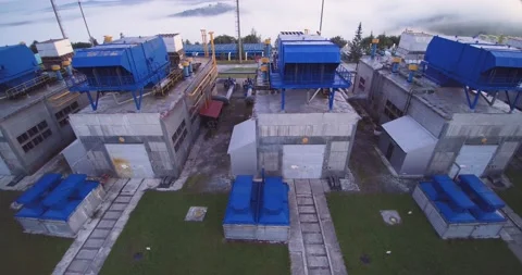 Automatic gas distribution station serves for delivering gas Stock Footage 172287336