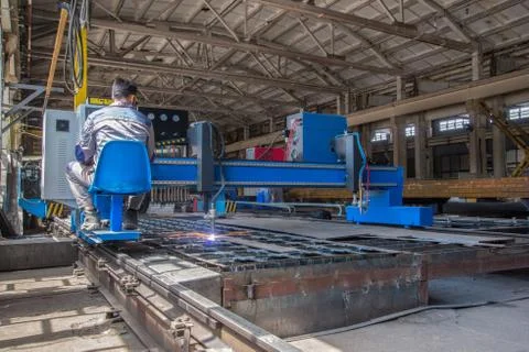 Automatic gas-welding machine Stock Photos