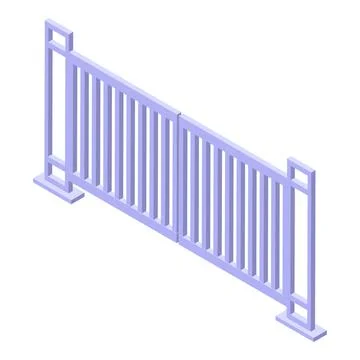 Automatic gate factory icon, isometric style Illustrazione stock