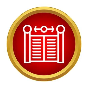 Automatic gate icon opening security access concept Stock Illustration