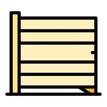 Automatic gate icon vector flat Stock Illustration