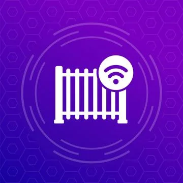 Automatic gate icon, vector pictogram Stock-Illustration