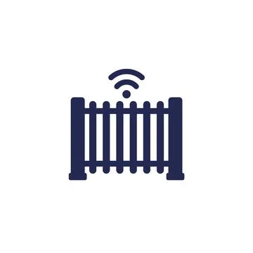 Automatic gate icon on white Illustrazione stock